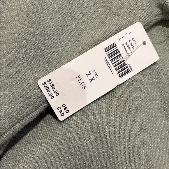 NWT Anthropologie The‎ Gemini Twofer Sweater Green 2X Plus - Picture 4 of 6